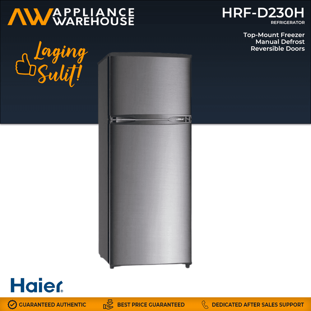 Haier HRF-D230H 6.4 cu. ft. Fresh Cooling Two Door Refrigerator (Inox Finish)