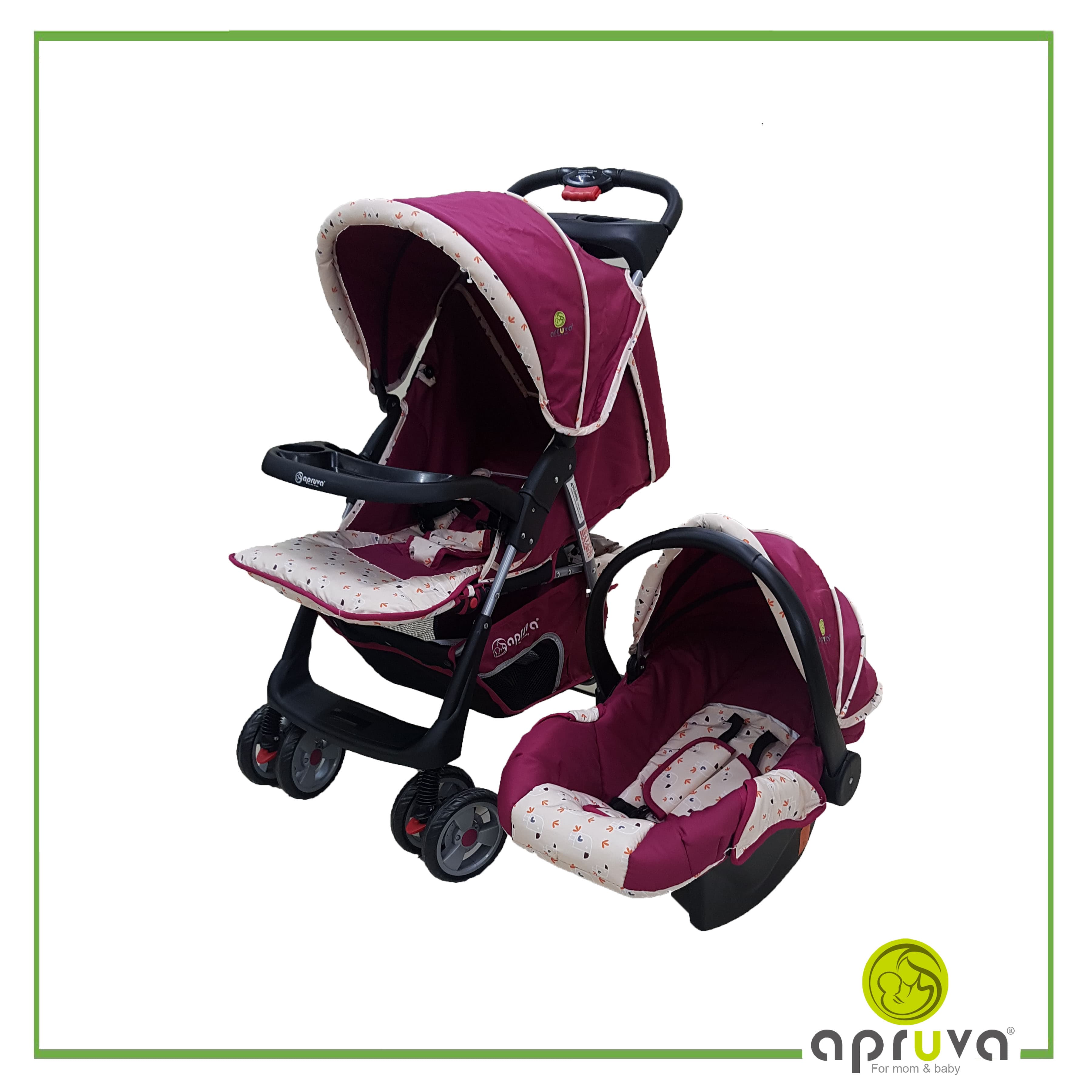 Apruva One-Touch Stroller w/ Car Seat (SD12)