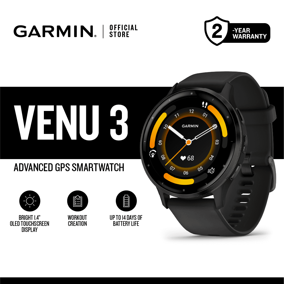 Garmin Venu 3 Elegant Health & Wellness GPS Smartwatch with 45mm Durable Touchscreen Display and 14-Day Battery Life