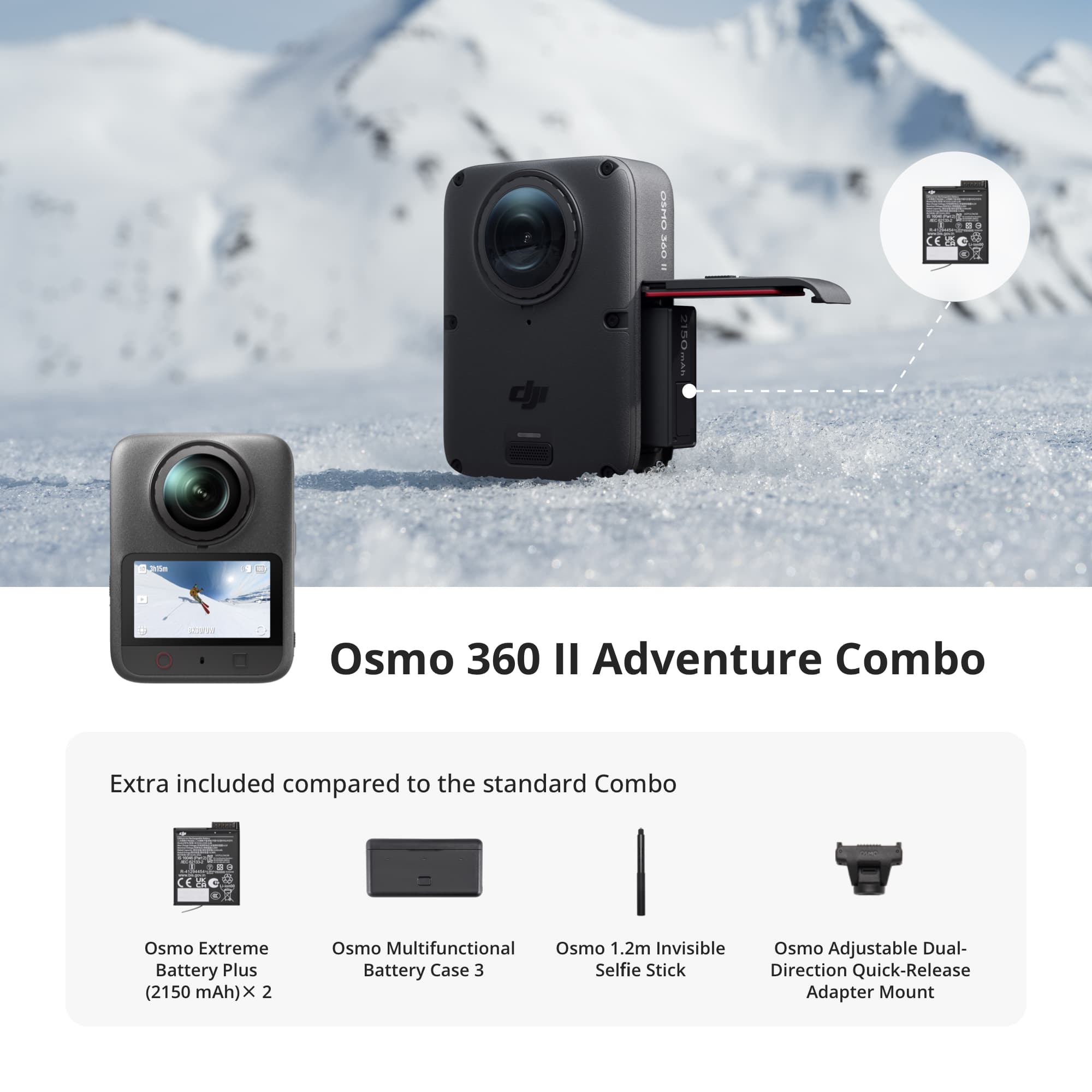 DJI Osmo 360 II, 8K 360° Camera