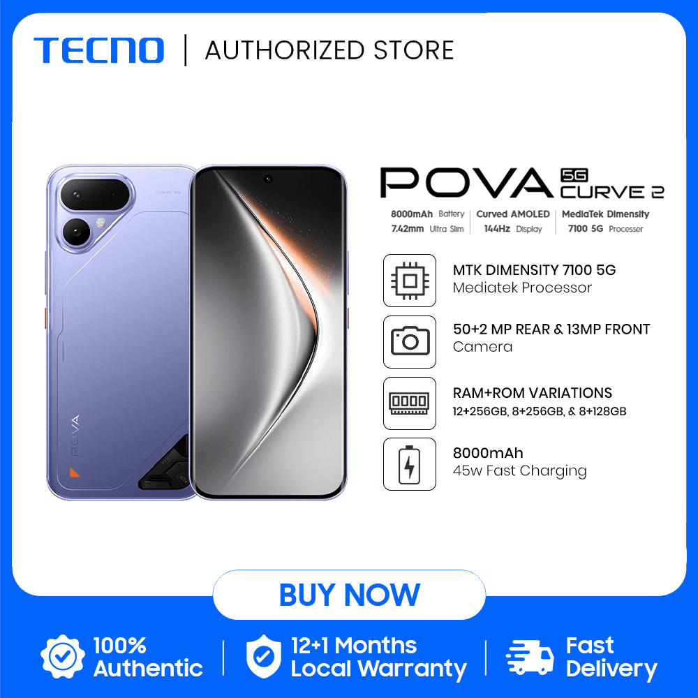 TECNO POVA Curve 2 5G (8GB+256GB) Smartphone