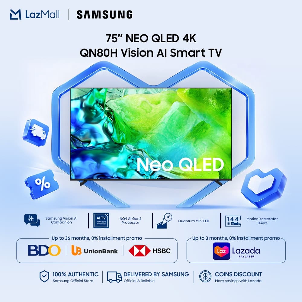 Samsung 75" Neo QLED QN80H 4K Samsung Vision AI Smart TV (2026)