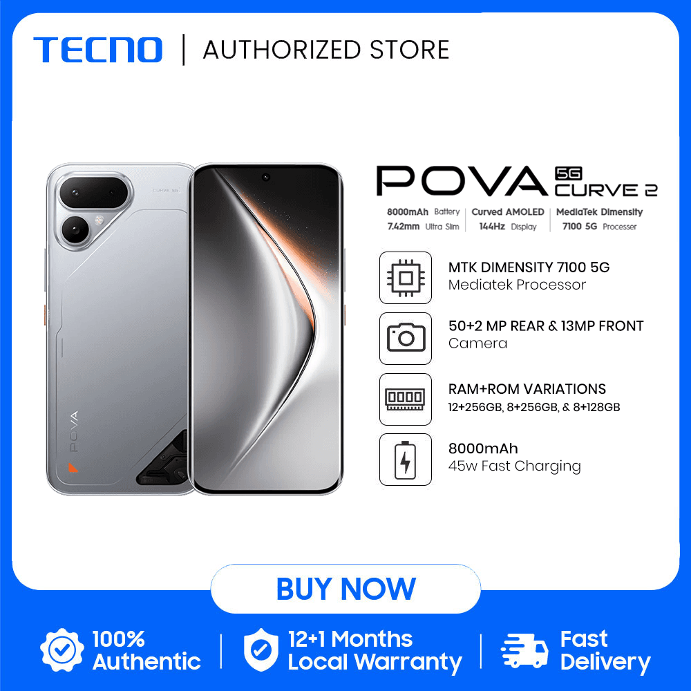 TECNO POVA Curve 2 5G (8GB+256GB) Smartphone