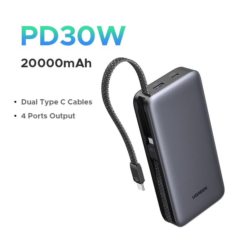 UGREEN Powerbank 20000mAh 100W 72Wh Super Fast Charging for Tablet Laptop Cellphone iPhone 18 17 16 15 14 pro max XIAOMI SAMSUNG S26 Ultra S25 Ultra S23 S22 S21 MacBook pro Air