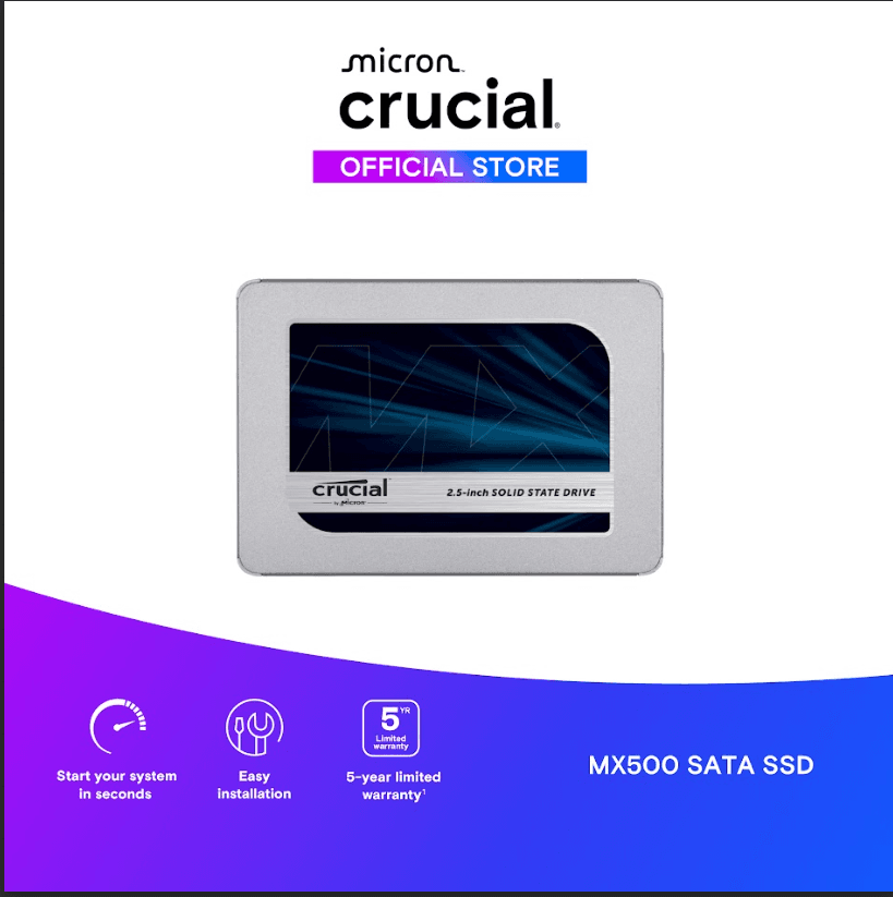 Crucial 250GB / 500GB / 1TB/ 2TB / 4TB MX500 2.5" Internal SATA SSD
