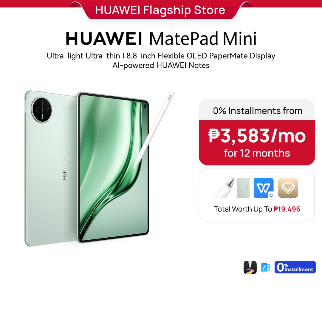 HUAWEI MatePad Mini Tablet l 8.8" Flexible OLED PaperMatte Display l 12+256 GB l AI-powered HUAWEI Notes l 6400 mAh battery