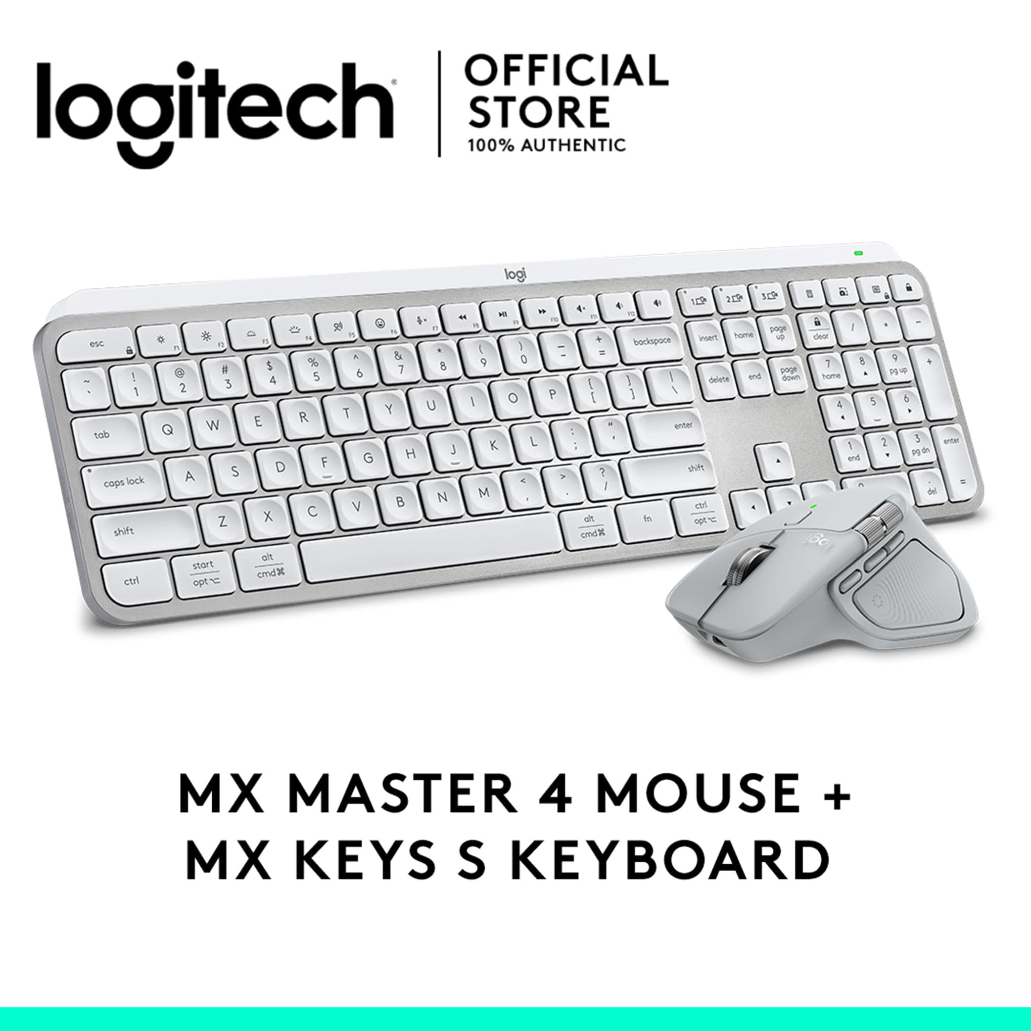 Logitech MX Keys S Multi-Device Ergonomic Design Advanced Wireless Illuminated Keyboard