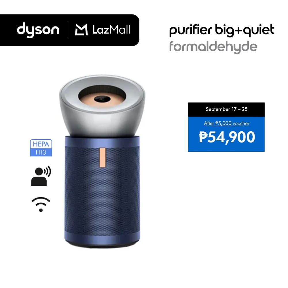Dyson Purifier Big+Quiet Formaldehyde Air Purifier Fan BP03 (Bright Nickel/Prussian Blue)