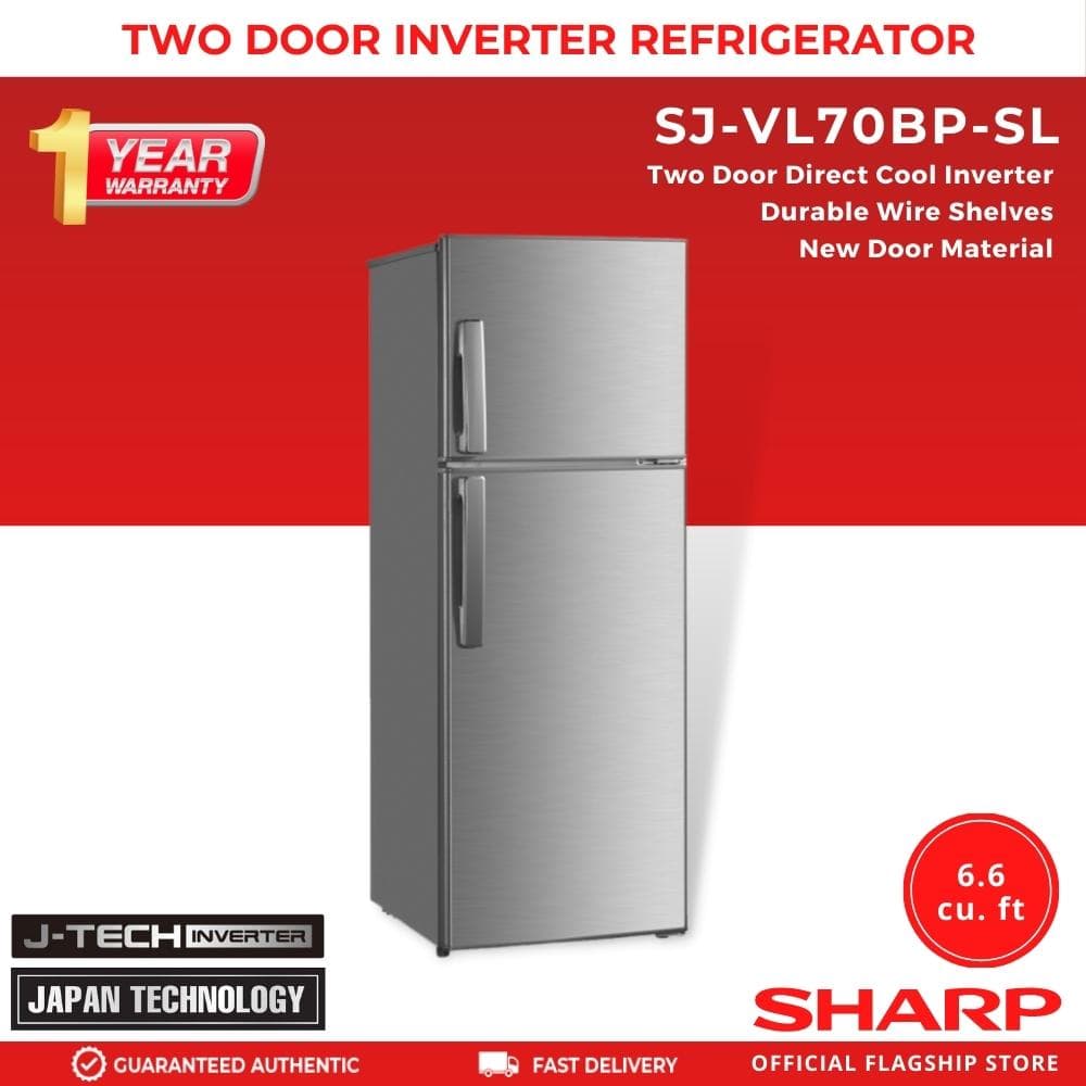 Sharp SJ-VL70BP-SL Direct Cooling Refrigerator