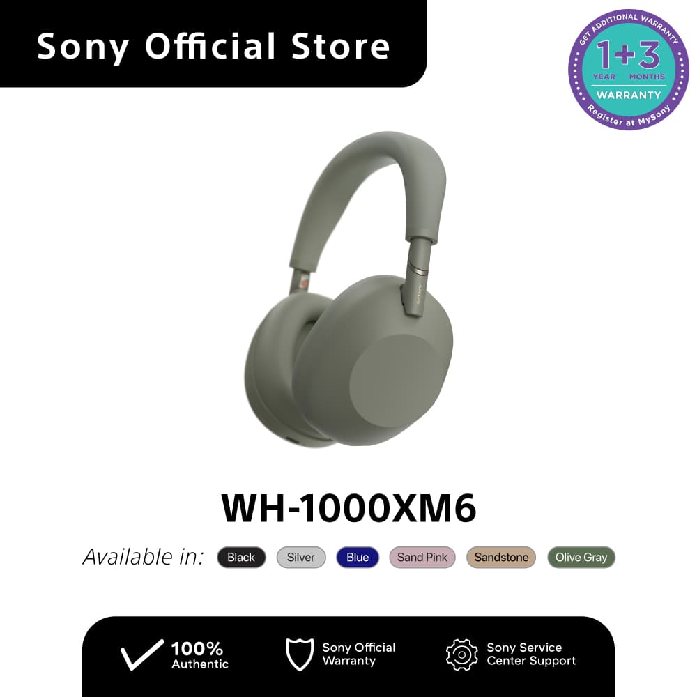 Sony WH-1000XM6 / WH 1000XM6 Wireless Best Noise Cancelling Bluetooth Headphones