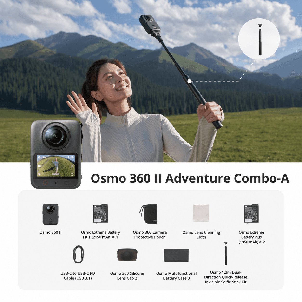DJI Osmo 360 II, 8K 360° Camera