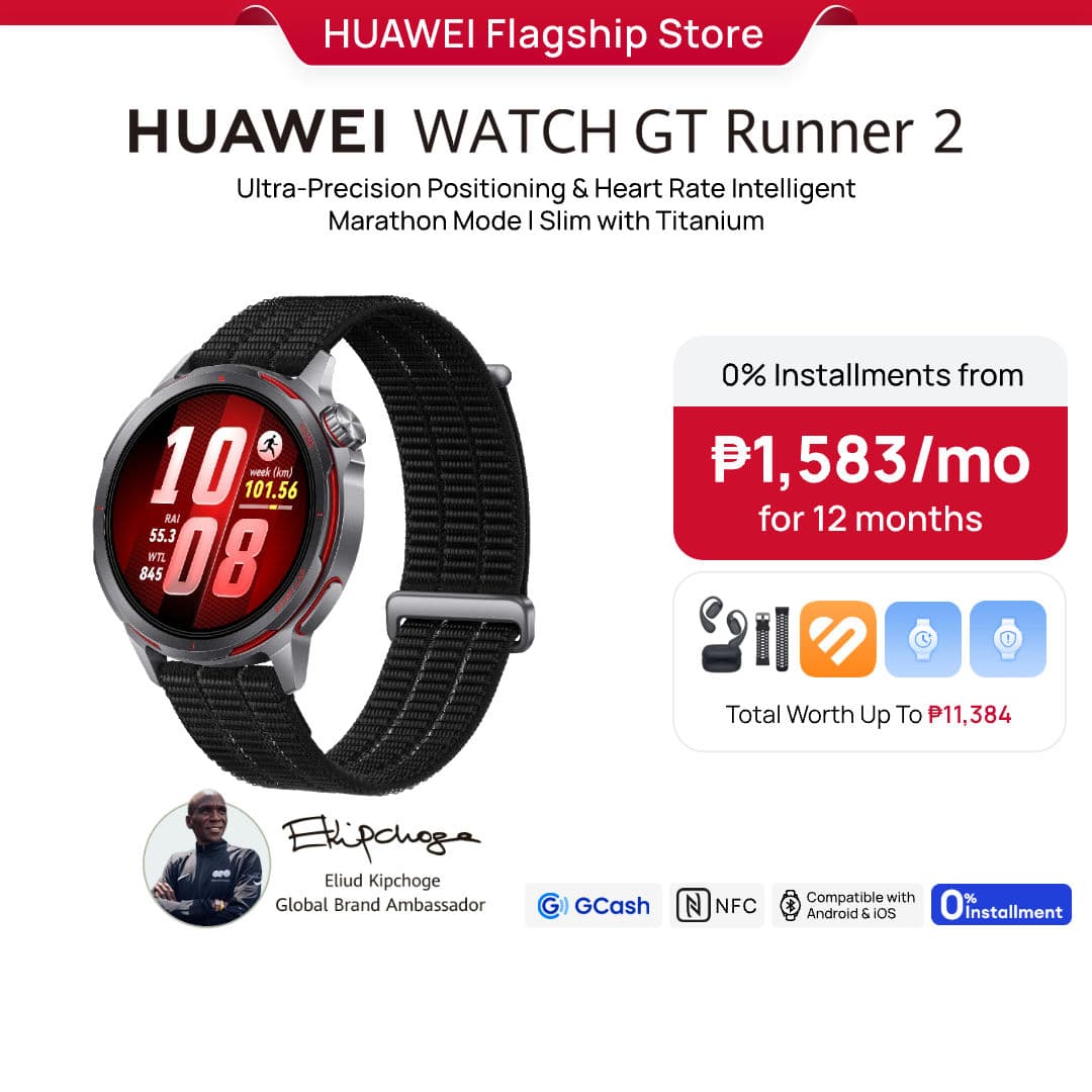 HUAWEI WATCH GT Runner 2 Smartwatch l Ultra-Precision Positioning & Heart Rate l Intelligent Marathon Mode l Titanium Strength with Feather Weight l CE-Certified ECG & Pulse Wave Arrhythmia l Up to 14 Days Battery Life