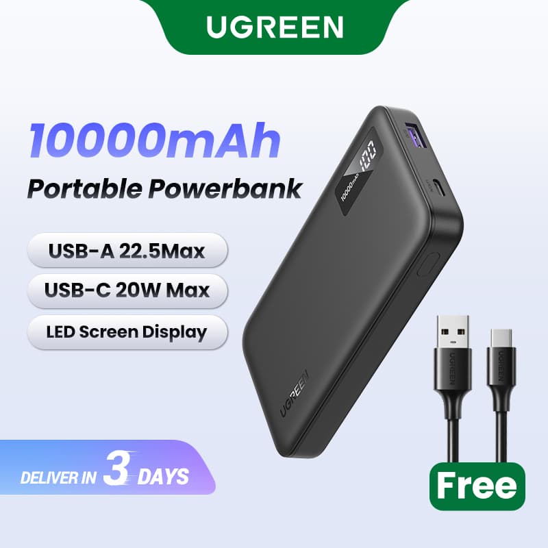 UGREEN 20000mAh 25000mAh Powerbank PD 145W Fast Charging Powerbank 10000mAh PD 20W for Dell Lenovo MacBook Air SAMSUNG S26 S25 Ultra xiaomi iPhone 18 17 pro max Mobile Phones Power Adapter