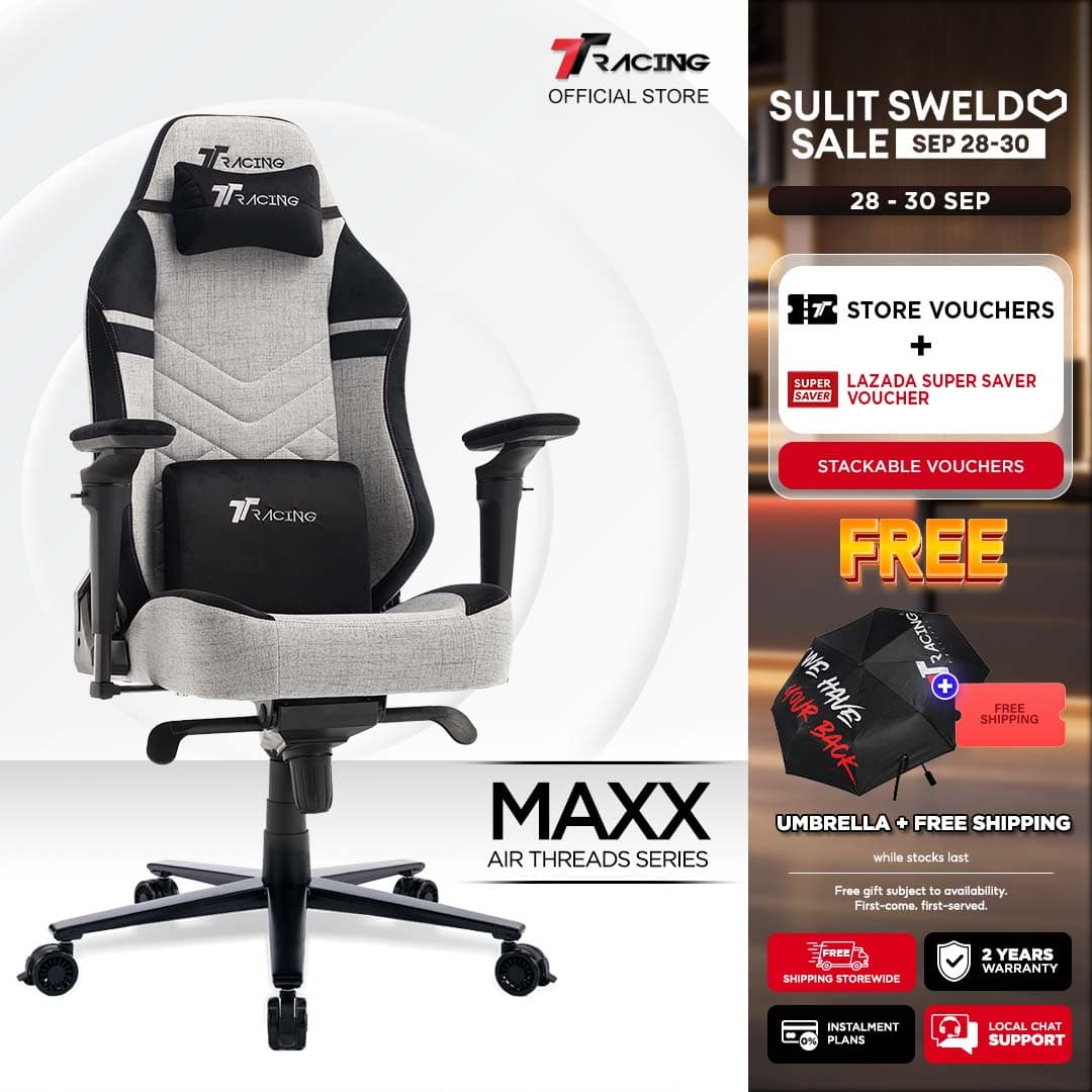 TTRacing Maxx Gaming Chair Ergonomic Home Office Chair Computer Chair - 2 Years Official Warranty