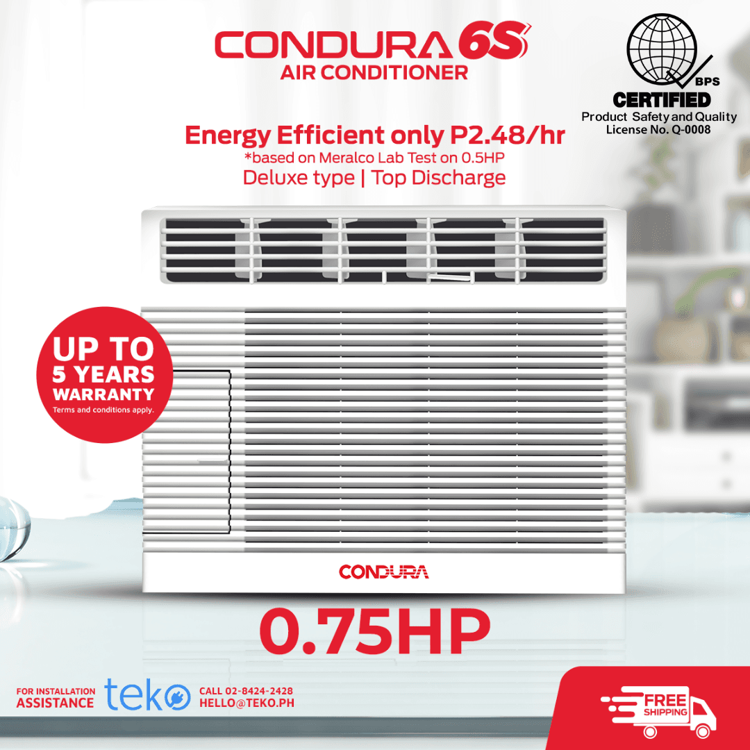 Condura 6s 0.75Hp Window Type Aircon WCONZ008EC1