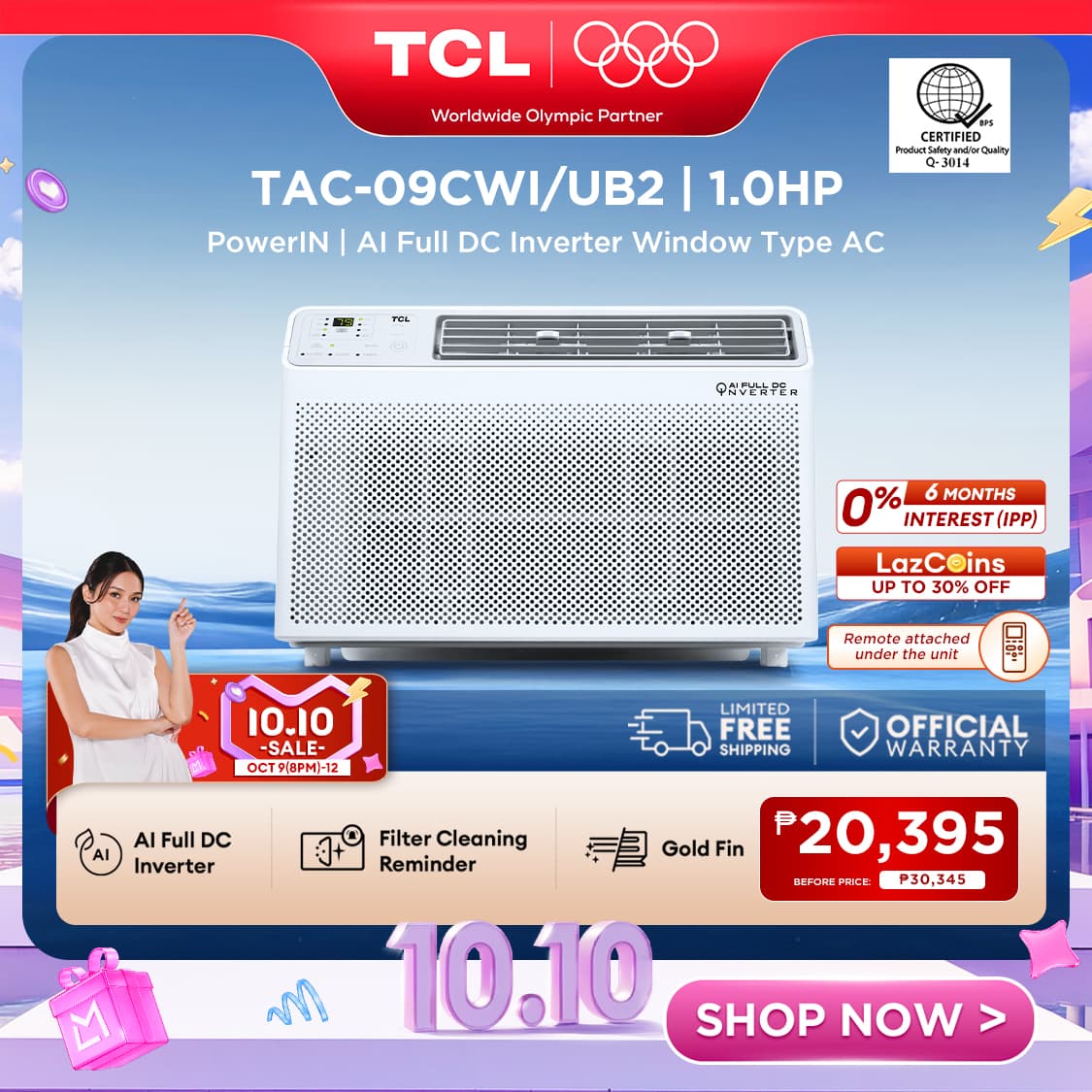 TCL UB2 Series Window-Type Air Conditioner - Aircon
