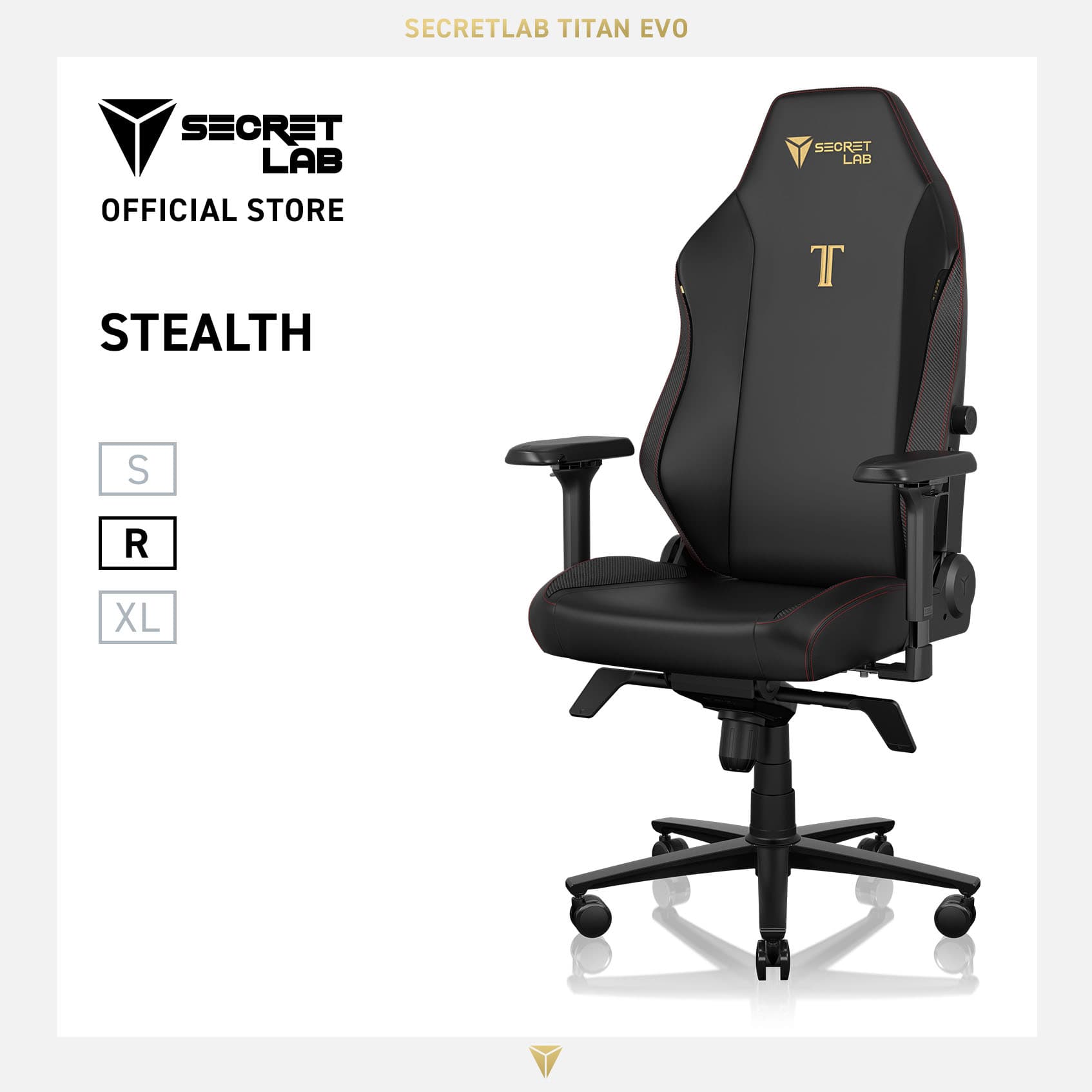 Secretlab TITAN Evo NEO™ Hybrid Leatherette Ergonomic Gaming Chair - Stealth with Head Pillow