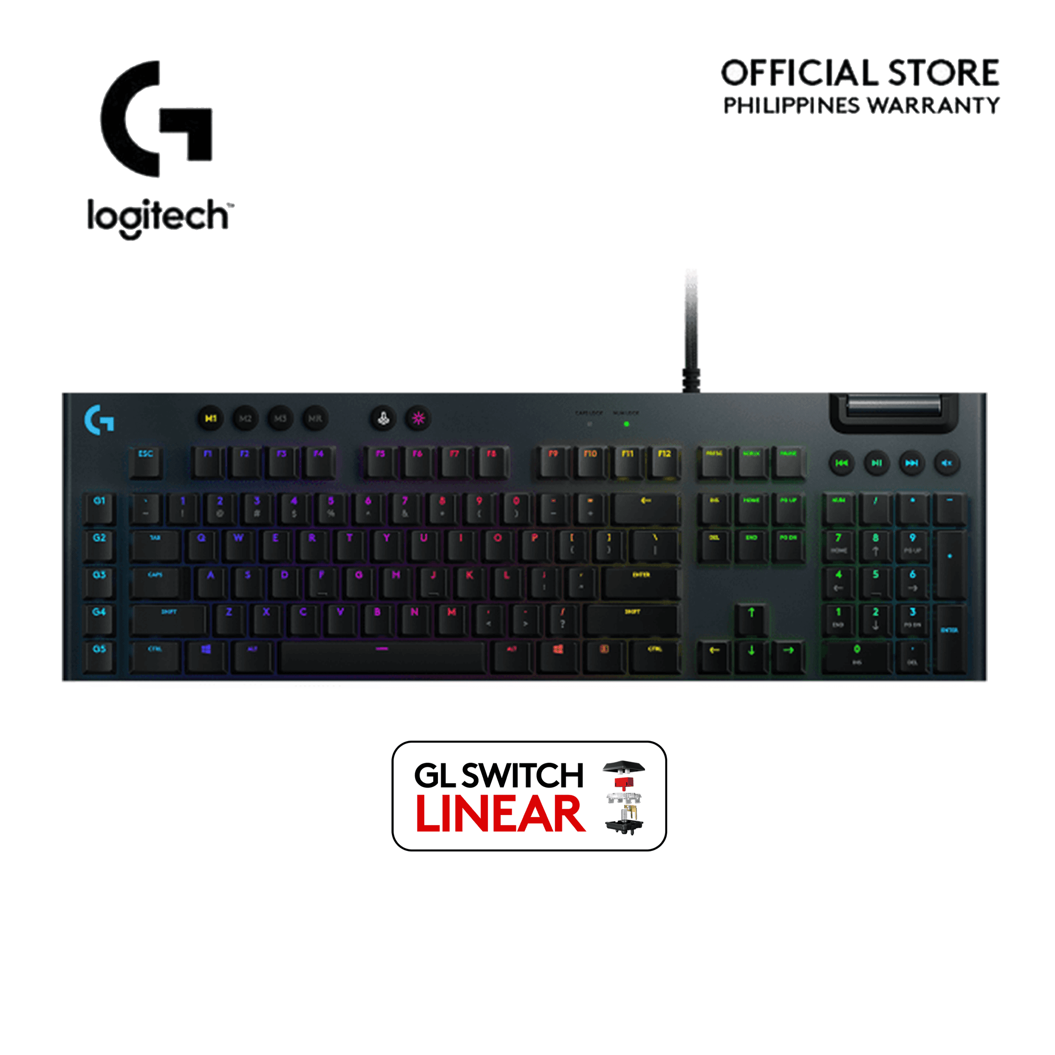 Logitech G813 GL Low Profile Switch Lightsync RGB Mechanical Gaming Keyboard