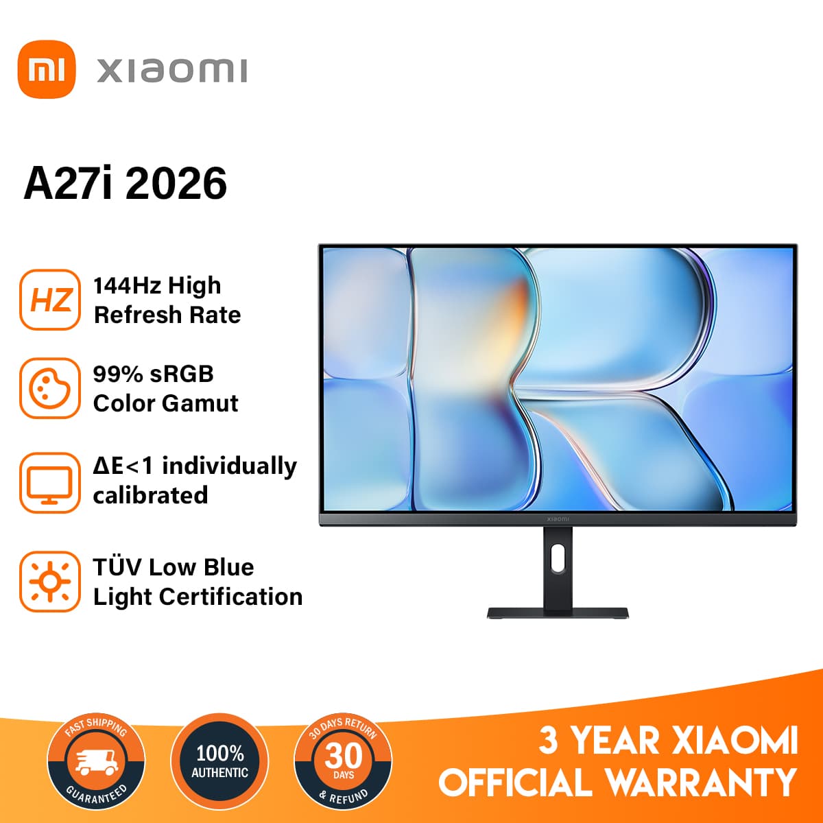 Xiaomi G27i Gaming Monitor 2026 27-inch 200Hz Refresh Rate 1ms Response Fast IPS LCD