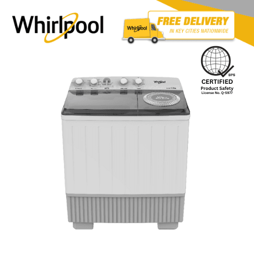 Whirlpool 10.5 kg Twin Tub Washer NWDC10503BC (Clear Black)