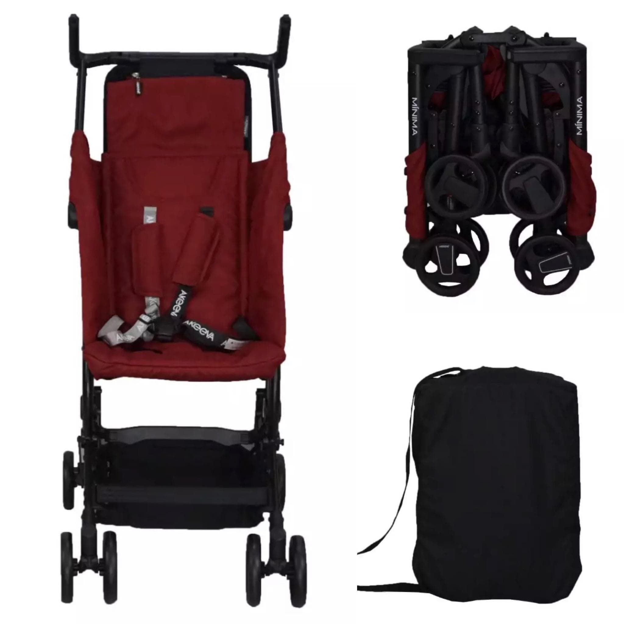 Akeeva Pocket Stroller (Minima) with extendable legrest and FREE frontbar
