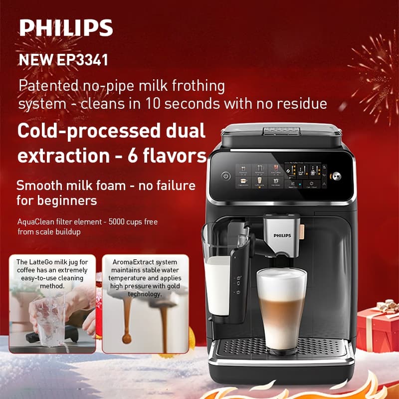 Philips Fully Automatic Espresso Machine EP3341 Dual-Temperature Fully Automatic Coffee Machine