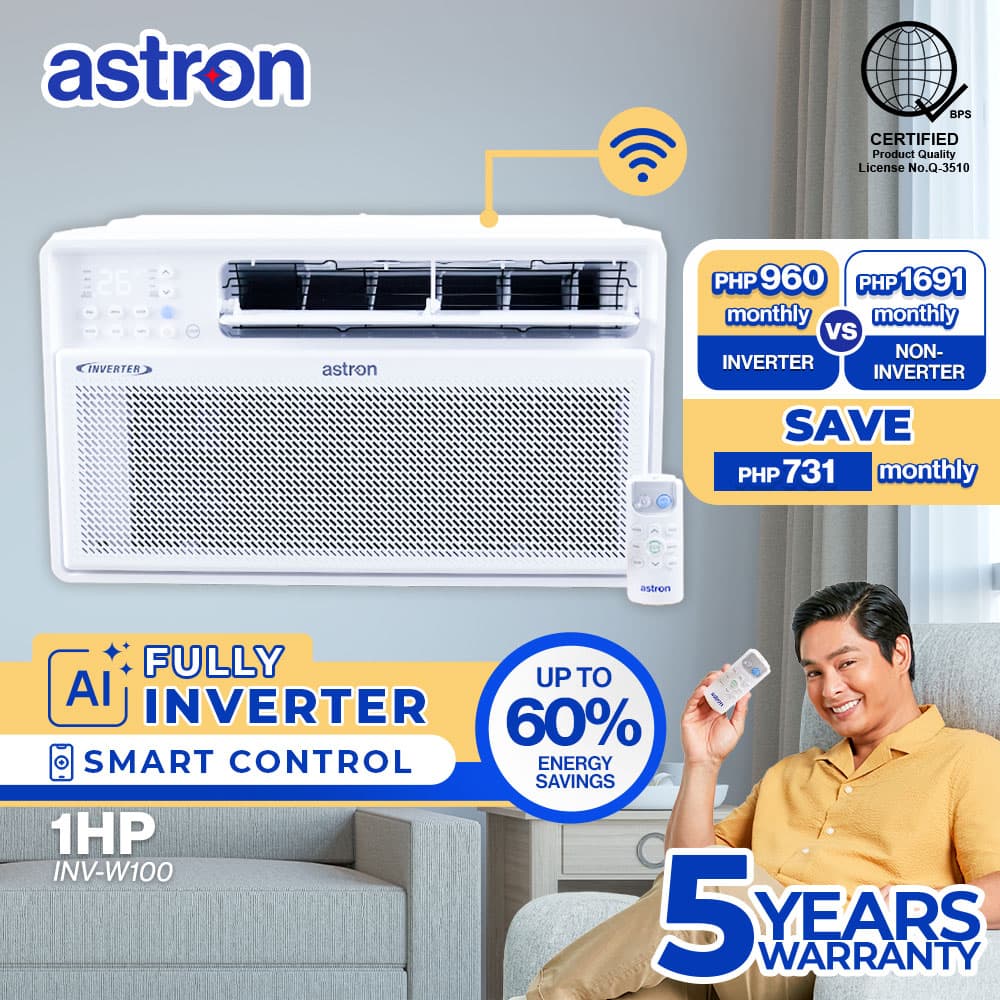 Astron 1HP Smart Inverter WindowType Aircon