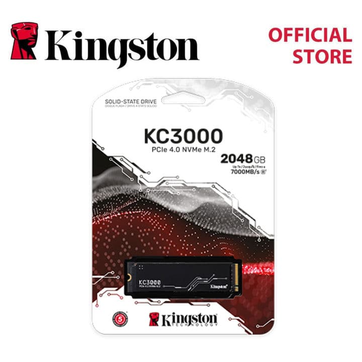 Kingston KC3000 512GB/1024GB/2048GB PCIe 4.0 NVMe M.2 Internal SSD - SSD
