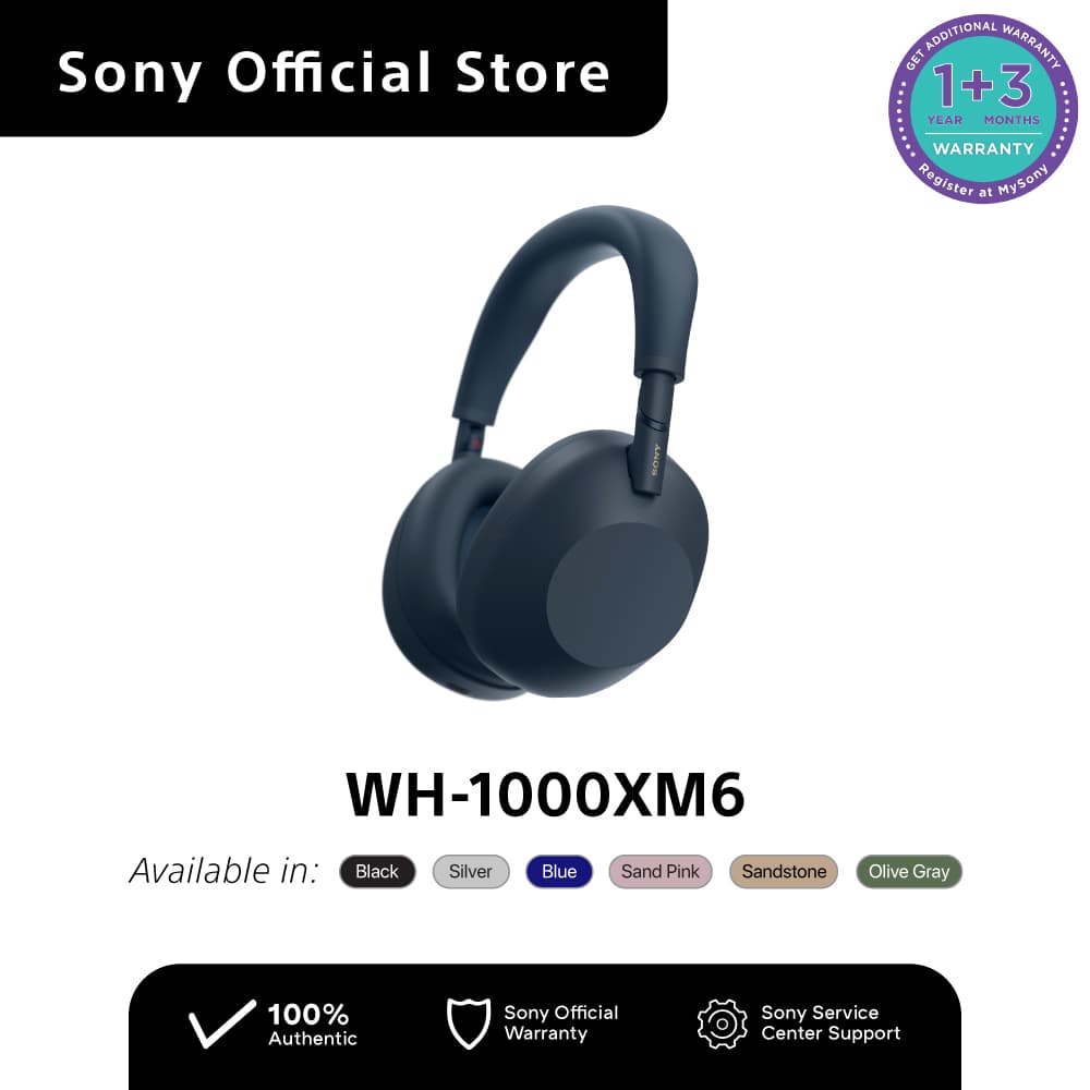 Sony WH-1000XM6 / WH 1000XM6 Wireless Best Noise Cancelling Bluetooth Headphones