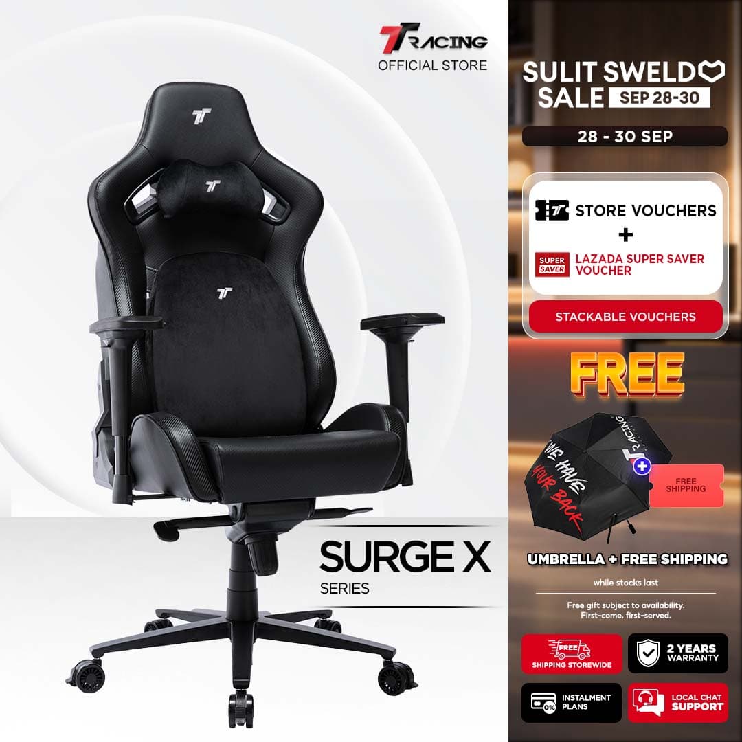 TTRacing Surge X Gaming Chair Ergonomic Home Office Chair Gaming Seat - 2 Years Official Warranty