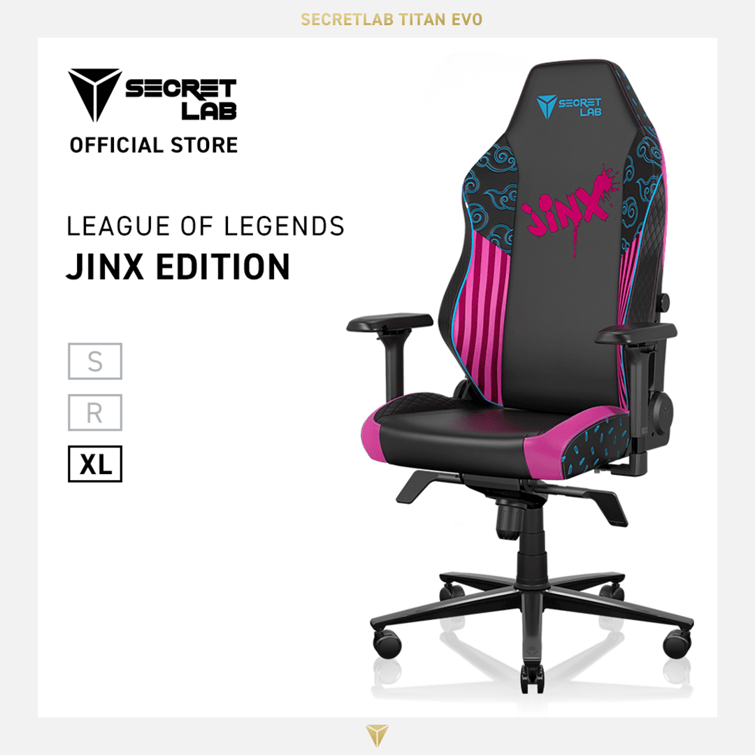 Secretlab TITAN Evo NEO™ Ergonomic Gaming Chair - League of Legends Jinx with Head Pillow