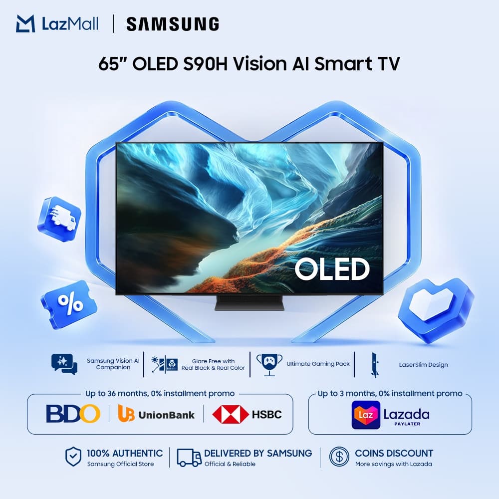 Samsung 65" OLED S90H 4K Samsung Vision AI Smart TV (2026)