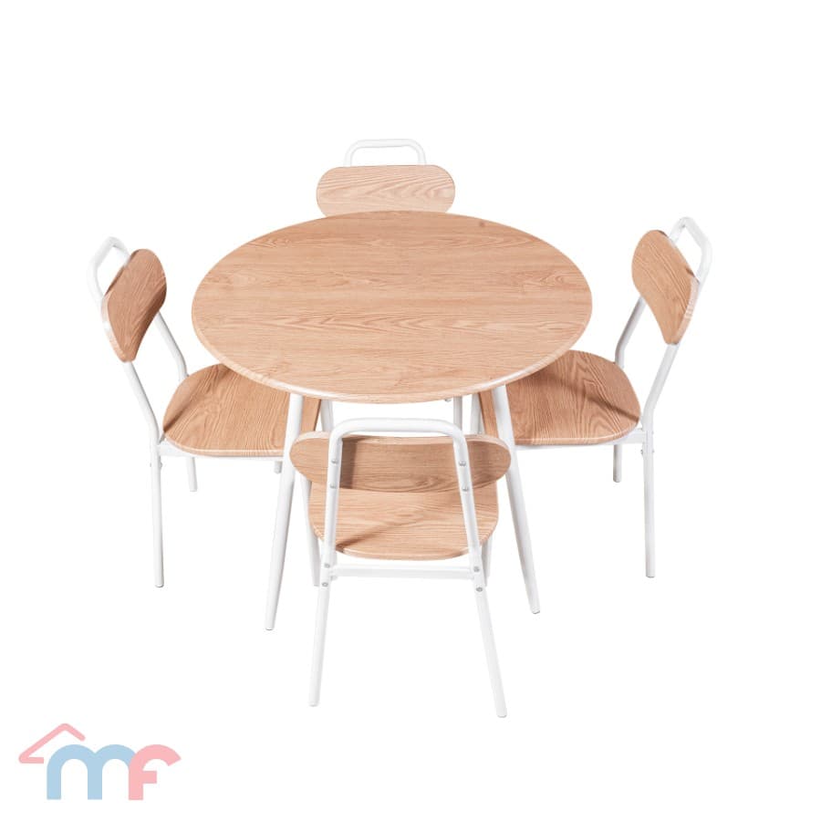 Mandaue Foam Elsie 4 Seater Round Dining Set