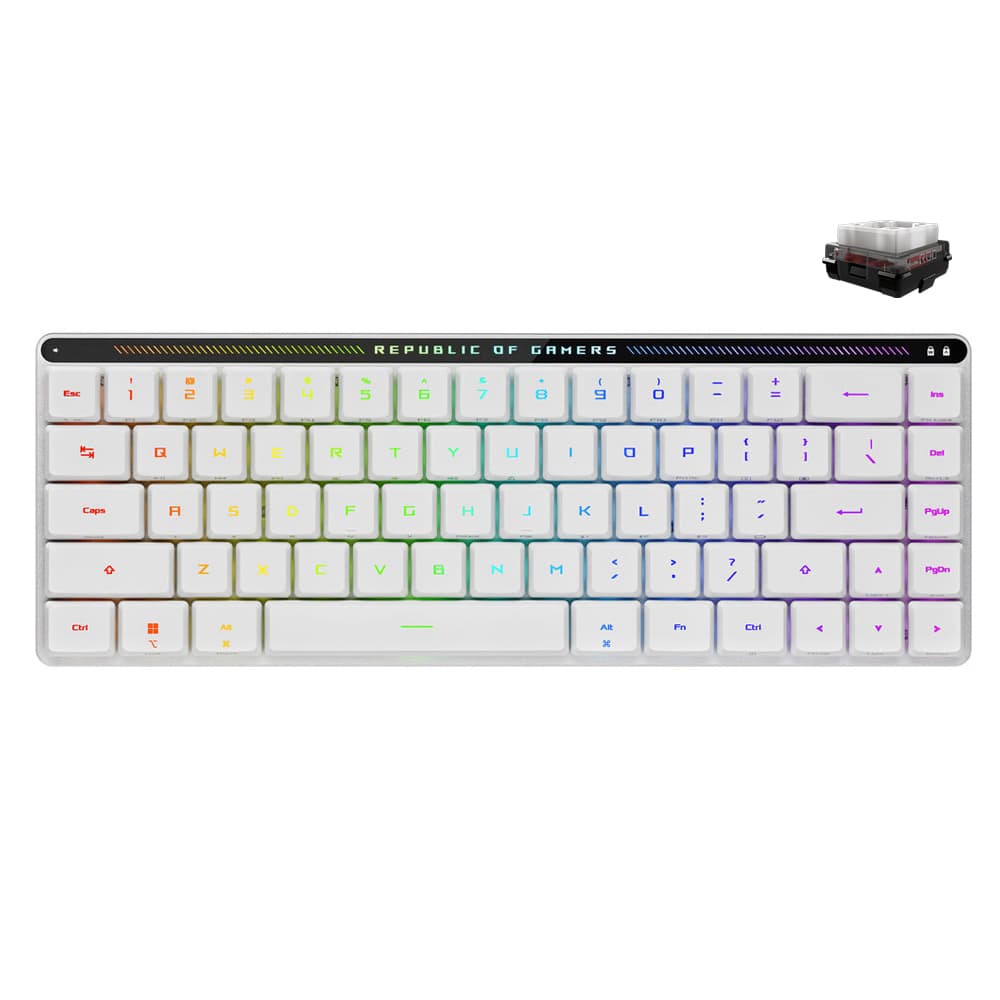 Asus ROG Falchion RX Low Profile 65% Compact RGB Tri-Mode Wireless Gaming Keyboard