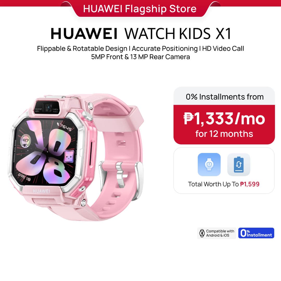 HUAWEI WATCH KIDS X1 l Watch Phone l Accurate Positioning l HD Video Calls l 5MP Front & 13 MP Rear Camera l Shake to Add Friends l Health Assistant l 32GB Storage