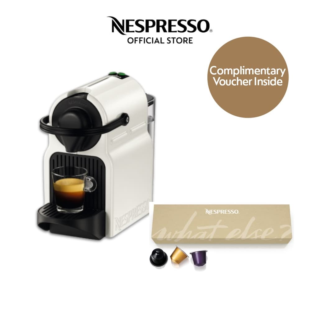Nespresso Inissia Coffee Machine Espresso Compact Automatic Coffee Machine with Coffee Capsules, White