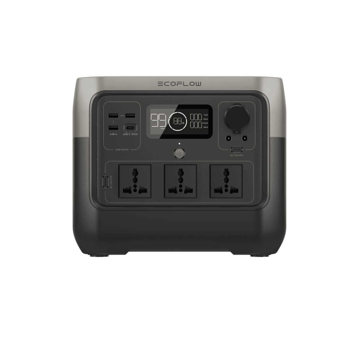EcoFlow 700Wh RIVER 2 Pro Portable Power Station Solar Generator with LiFeP04 Quick Charge in 70 Minutes 3 x 800 W AC Sockets for Emergency Backup Camping Motors Home