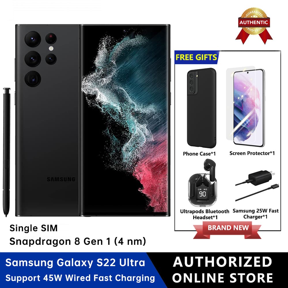 Samsung Galaxy S22 Ultra 5G Smartphone Single Sim 8GB RAM+128GB ROM US Version
