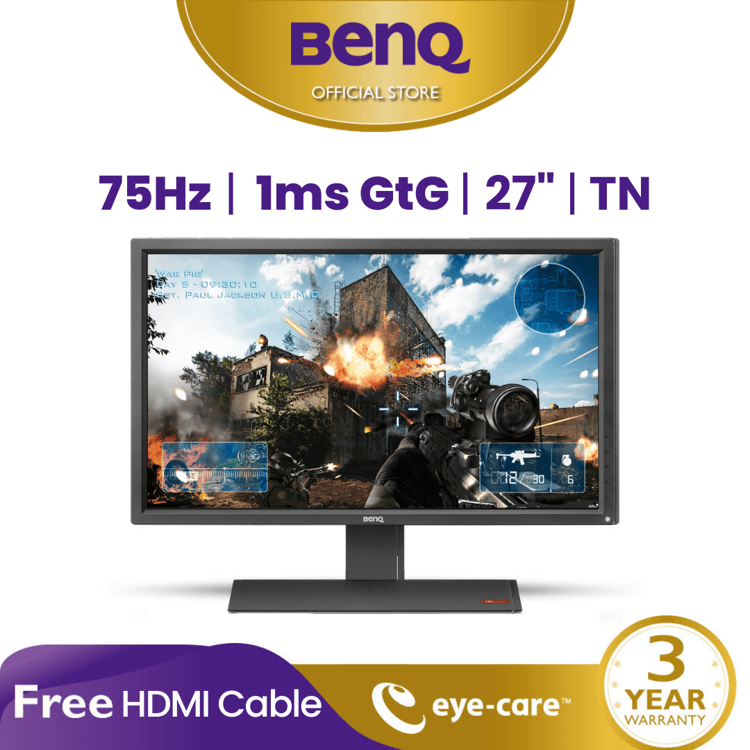 BenQ ZOWIE RL2755 27" 1920x1080 1ms 75Hz Low Blue Light Anti-Glare Esports FPS Gaming Monitor