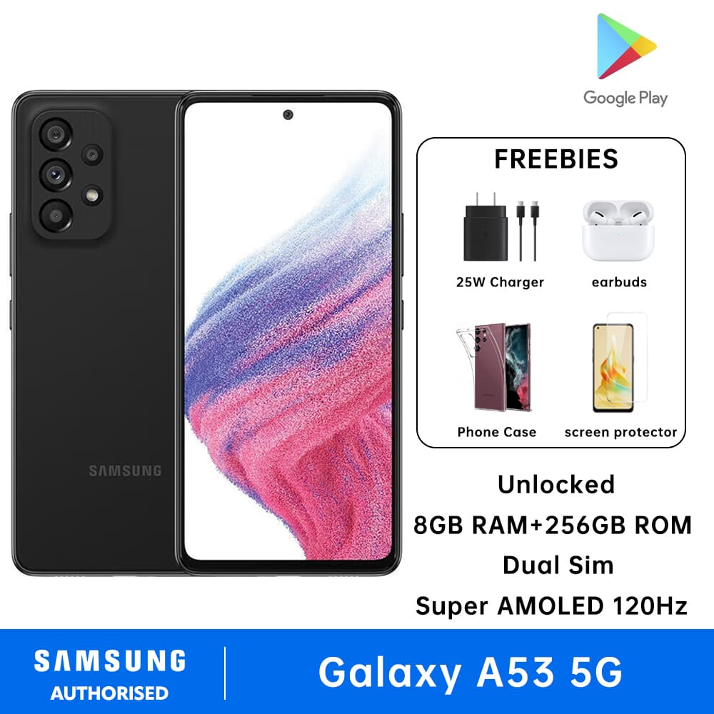 Samsung Galaxy A53 5G Smartphone Dual SIM 8GB RAM + 256GB ROM Android Super AMOLED 120Hz 5000 mAh Cell Phone