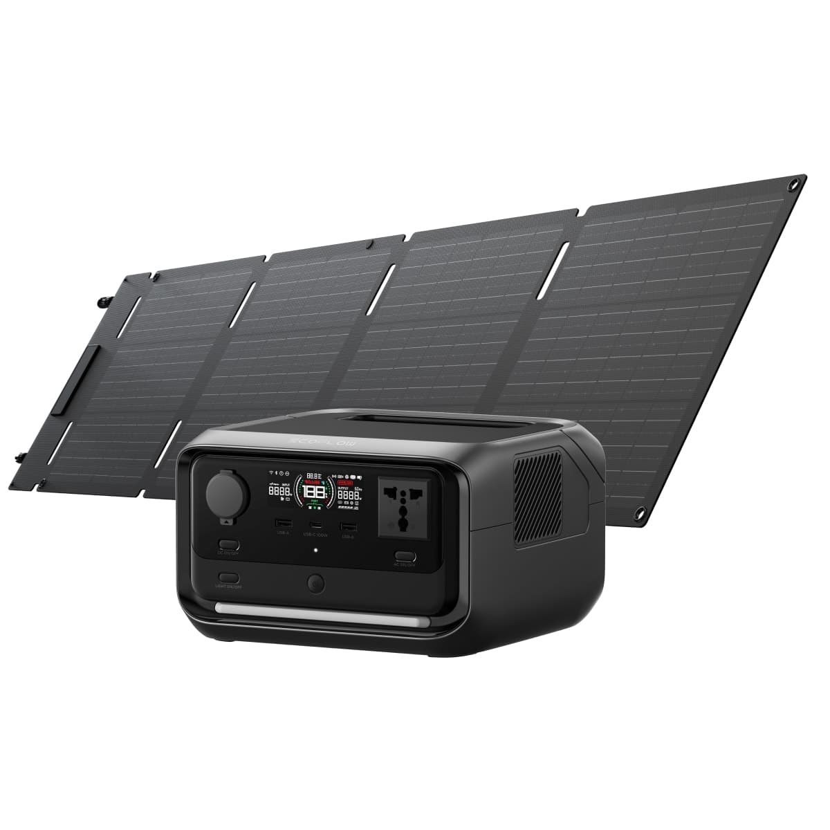 EcoFlow Portable Power Station RIVER 3 Plus, 286Wh LiFePO4 Battery, 3 Up to 1200W AC Outlets, <10 MS UPS, Expandable to 858Wh, <30 dB Quiet, 1Hr Fast Charging Solar Generator for Outdoor Camping/RV