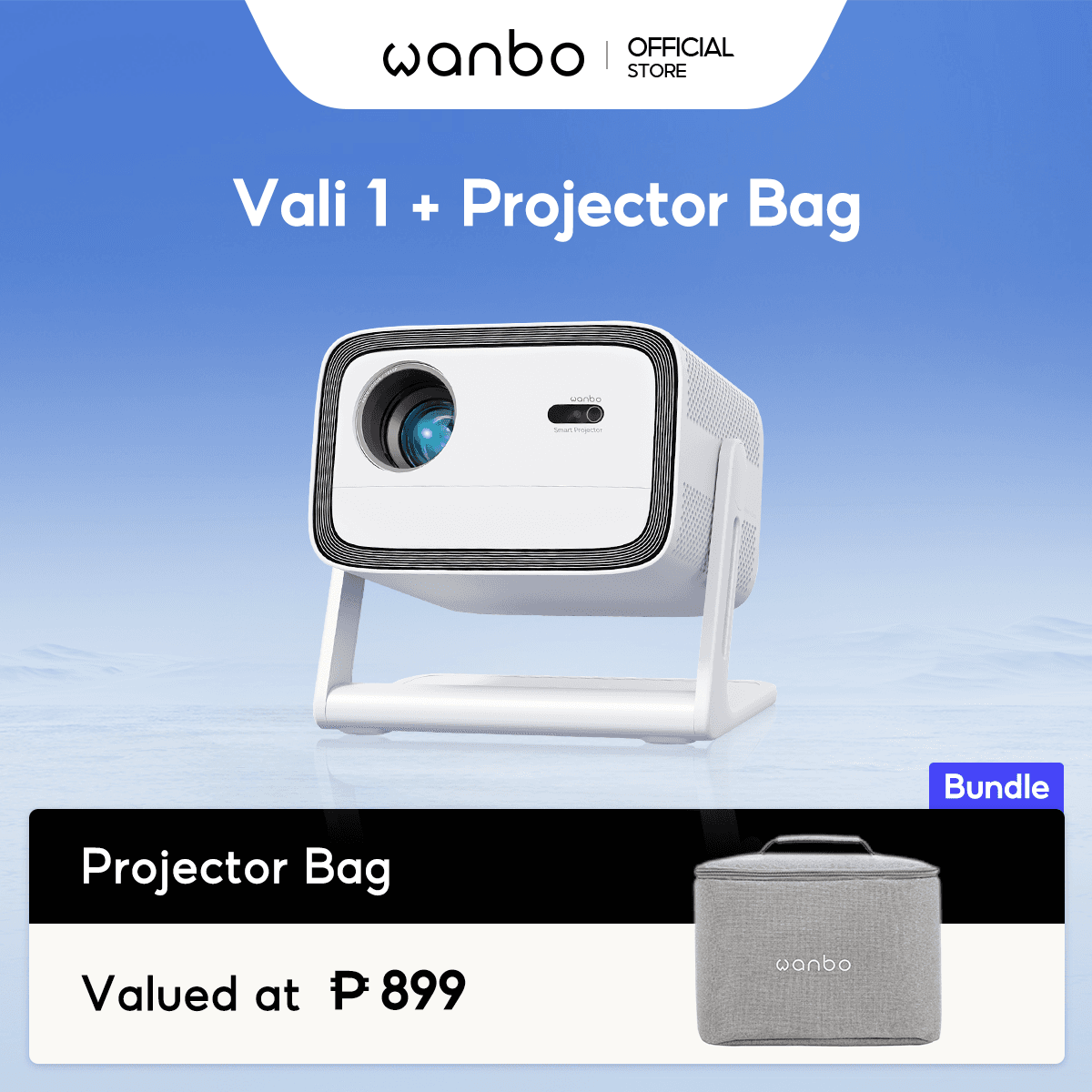 Wanbo Vali 1 Gimbal Projector Free 200° Angle 1080P Full HD Support 4K 900ANSI Android TV 11 ASA 3.0