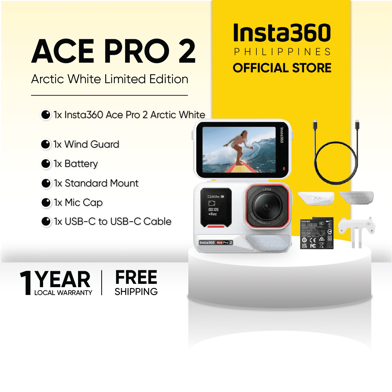 Insta360 Ace Pro 2 8K AI-Powered Action Camera with Unbeatable Low Light Performance
