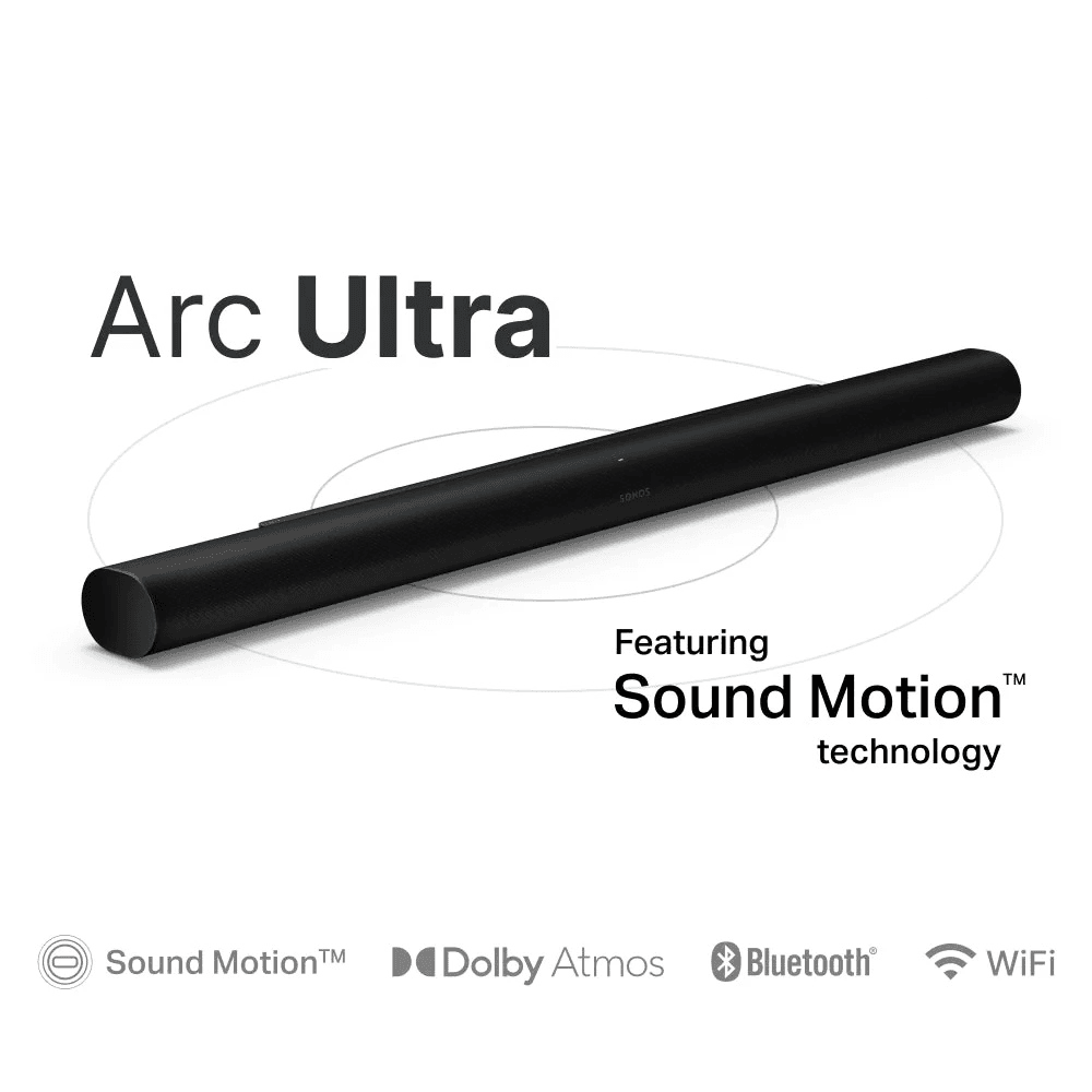 Sonos Arc Ultra Soundbar 9.1.4 with Spatial Audio and Dolby Atmos