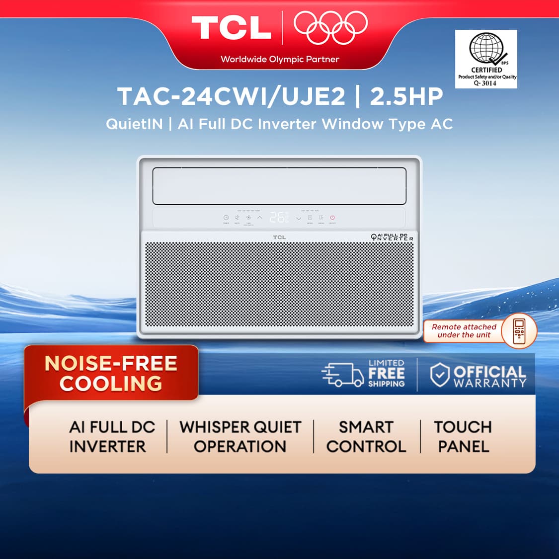 TCL UJE/UJE2 Series Inverter Aircon Window Type Smart Air Conditioner