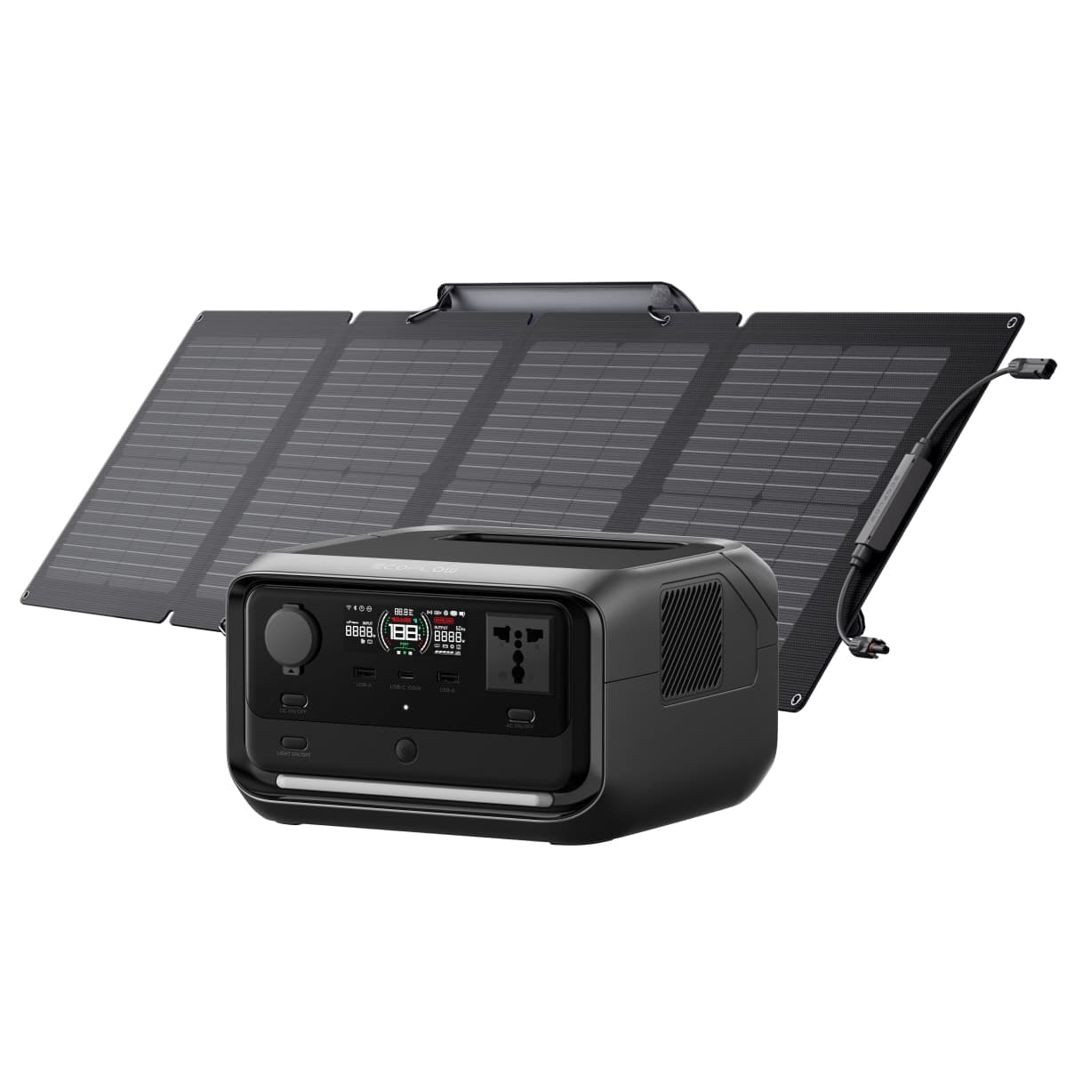 EcoFlow Portable Power Station RIVER 3 Plus, 286Wh LiFePO4 Battery, 3 Up to 1200W AC Outlets, <10 MS UPS, Expandable to 858Wh, <30 dB Quiet, 1Hr Fast Charging Solar Generator for Outdoor Camping/RV