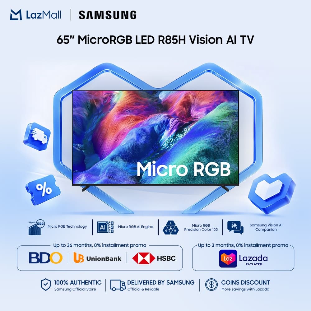 Samsung 65" Micro RGB R85H 4K Samsung Vision AI Smart TV (2026)