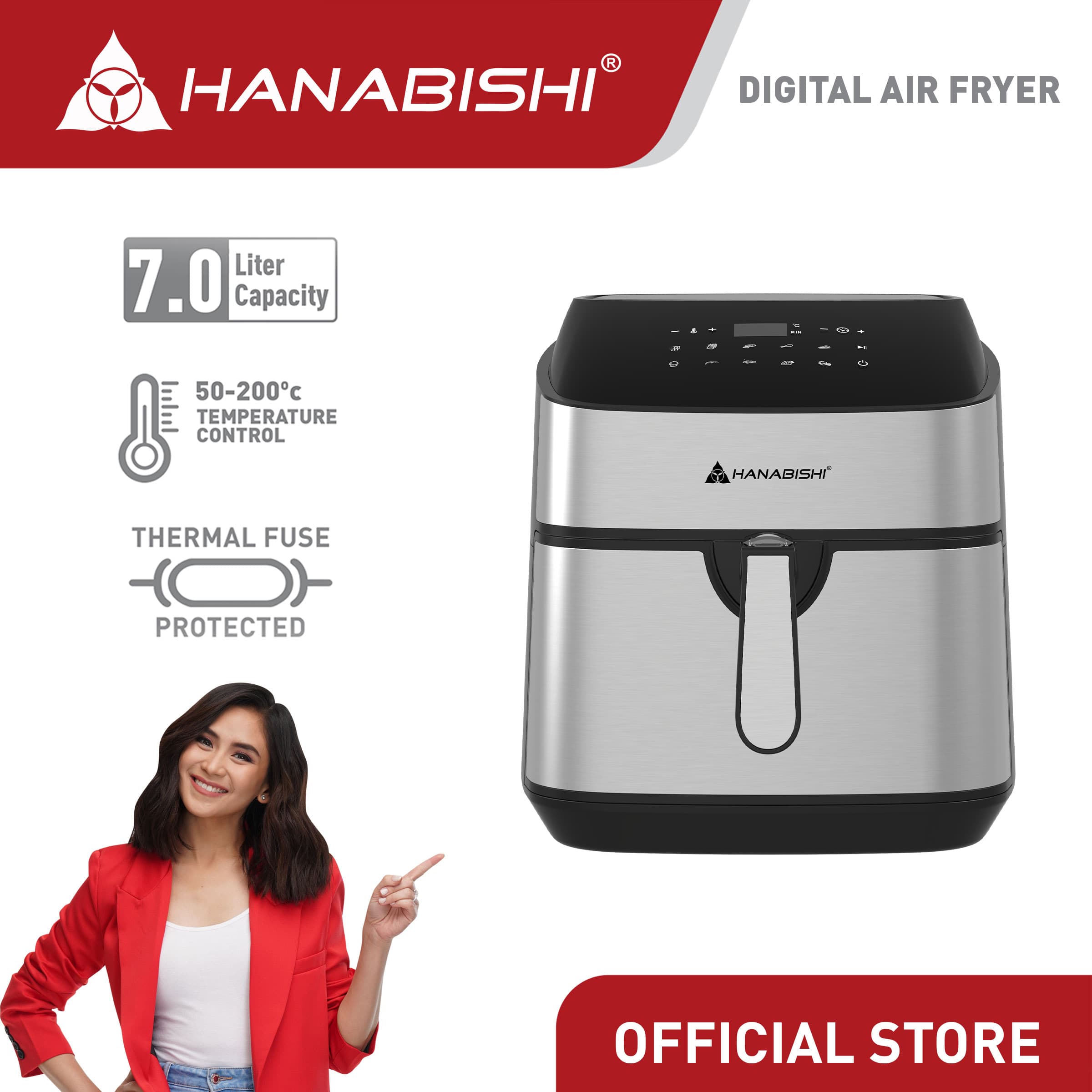 Hanabishi Digital Air Fryer 7L