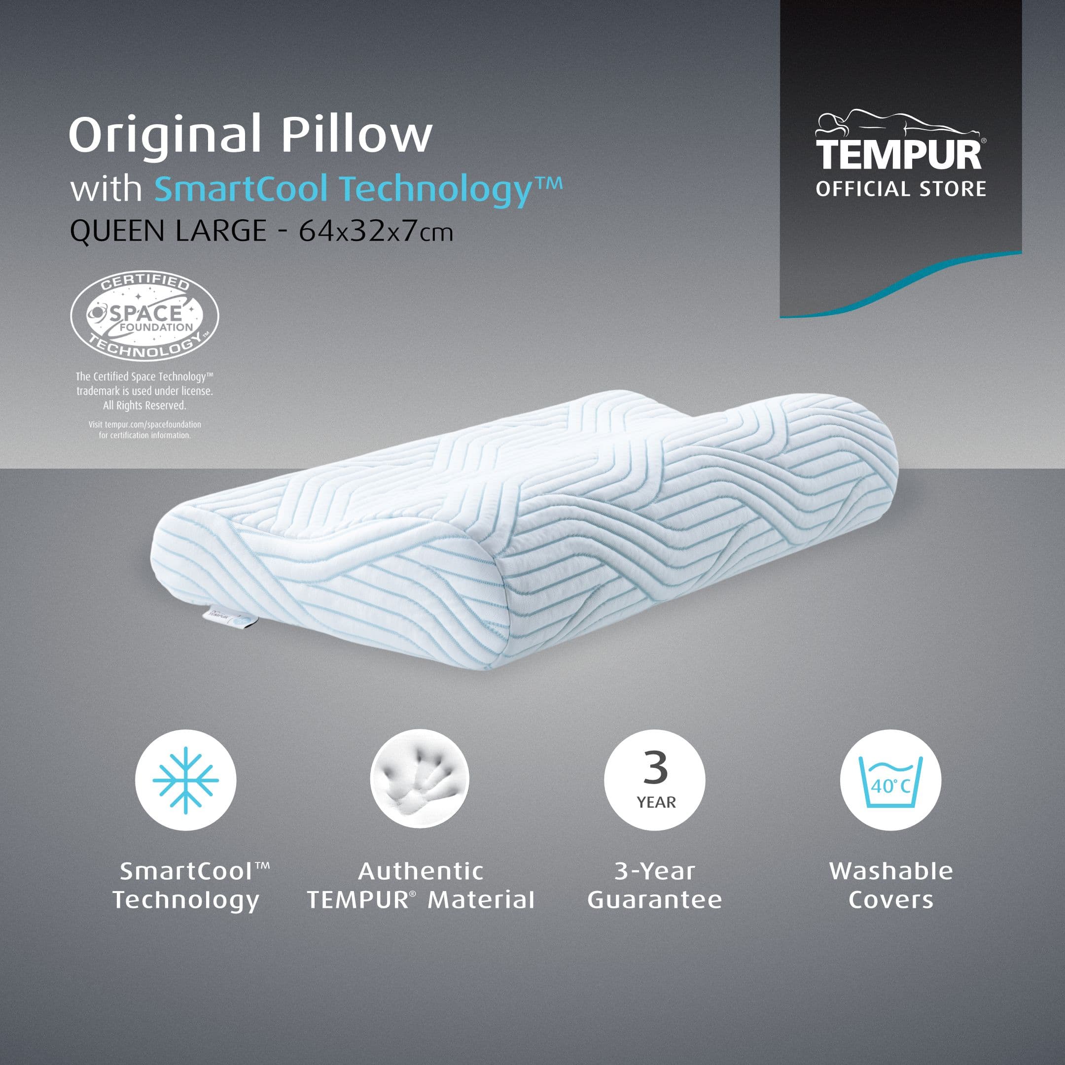 Tempur SmartCool Original Queen Pillow (Large)