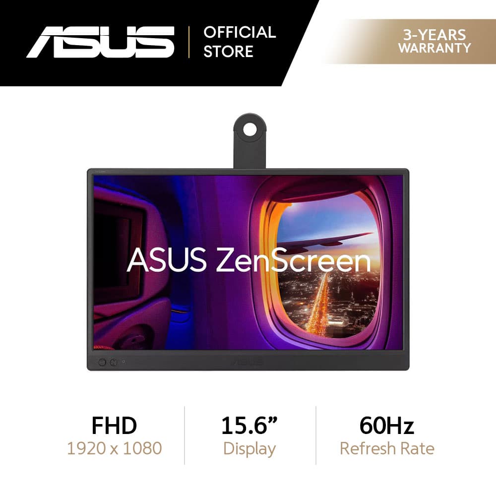 Asus ZenScreen MB169CK 16" Full HD IPS Technology 5ms 60Hz Blue Light Filter Eye Care Monitor